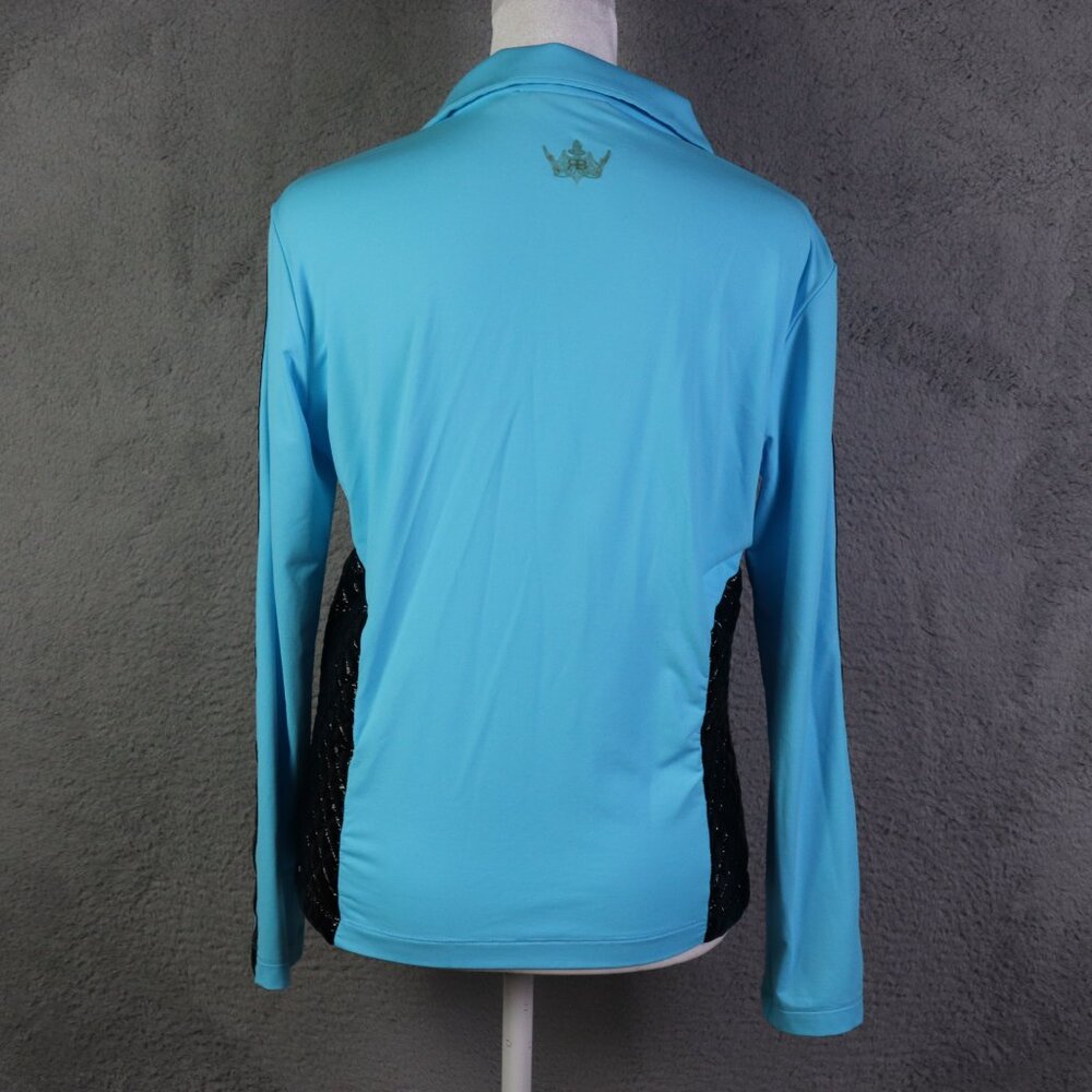 Brendratti Lido Jacket Womens 44 Blue Quilted Full Zip Athletic Designer Italy - Picture 3 of 12